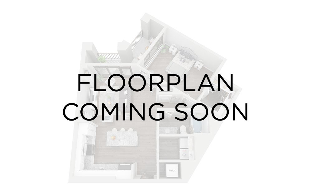 2 Bedroom Townhome - 2 bedroom floorplan layout with 2 bathrooms and 